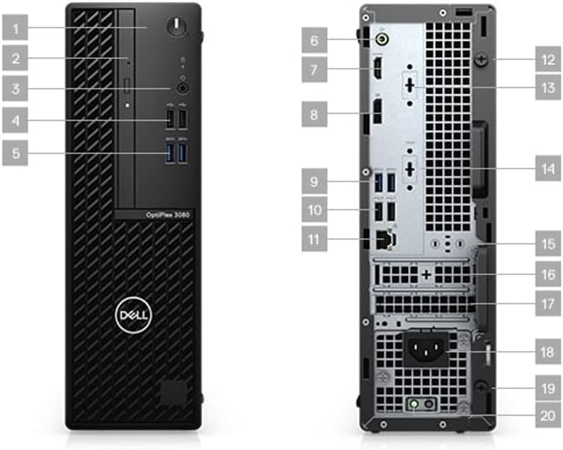 Refurbished (Excellent) - Dell Optiplex Small Form Desktop | intel Core i5 - 10500 - 8GB DDR4 RAM- 256G - 512GB SSD | 6 cores @ 4.5GHz Windows 11 Pro