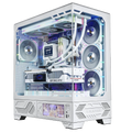 Uniway Gaming PC featuring AMD Ryzen 7 9850X3D, showcasing sleek design and advanced cooling system.