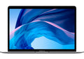 Apple MacBook Air 13.3-inch 2020 refurbished silver laptop with Intel Core i5 processor, open showing keyboard and display.
