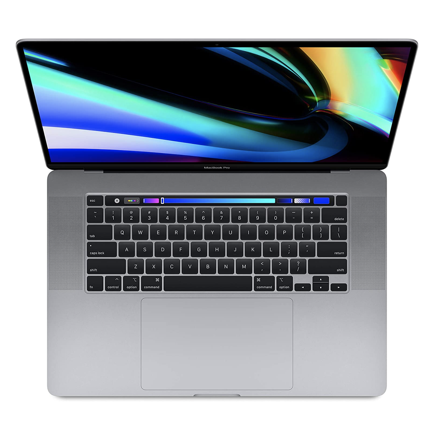 Apple MacBook Pro 16" (2019) in Space Gray, featuring Intel Core i9-9880H, 16GB RAM, and 512GB SSD.