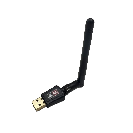 Uniway Computers high-speed USB WiFi adapter with dual band 2.4GHz and 5GHz antennas for fast wireless connections