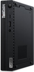 Refurbished Lenovo ThinkCentre Tiny PC with Intel Core i5-10500T processor, compact desktop computer on a desk.