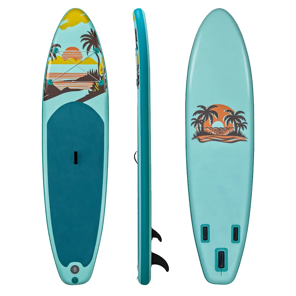 Sunset Bay 10'6" Inflatable Paddle Board – Tropical Turquoise