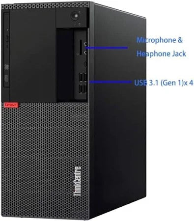 Refurbished (Good) - Lenovo ThinkCentre M920T Desktop I5 8500 Core 8G/16G Ram 256G/512G SSD Win11 Pro with Keyboard & Mouse