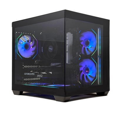 Uniway Gaming PC featuring AMD Ryzen 7 5700X, 32GB DDR4 RAM, 1TB NVMe, and RTX 5060 graphics card.