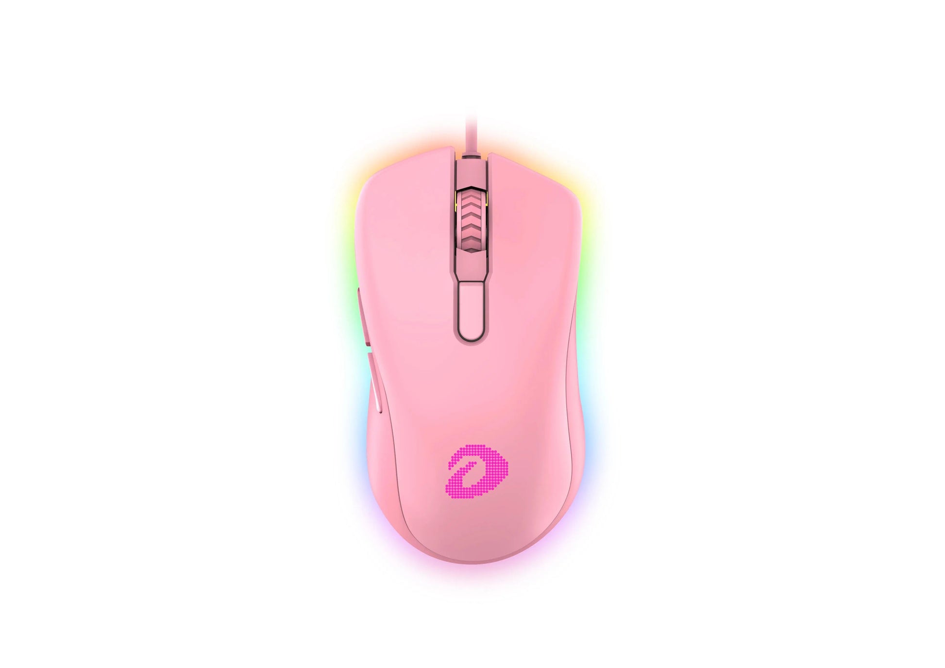 Dareu Pink Gaming Office Mouse 6 Programmable Buttons, Ergonomic RGB Mouse with 16.8 Million Chroma 7 Backlit for PC, Laptop, and Notebook - Uniway Computers