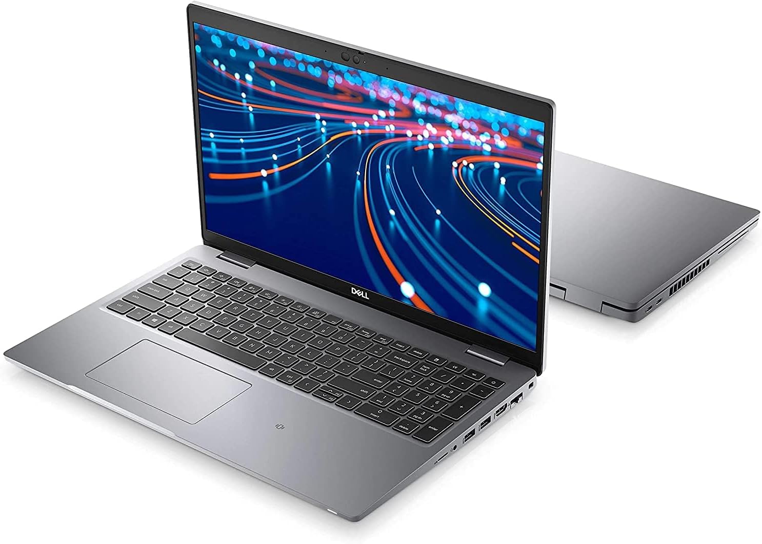 Dell Latitude 5520 laptop featuring Intel Core i5-1145G7, 16GB RAM, 256GB SSD, and Windows 11 Pro in a sleek design.