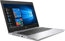 Refurbished HP EliteBook 640 G5 laptop with 14-inch display, Intel Core i5-8250U processor, black chassis, and keyboard.