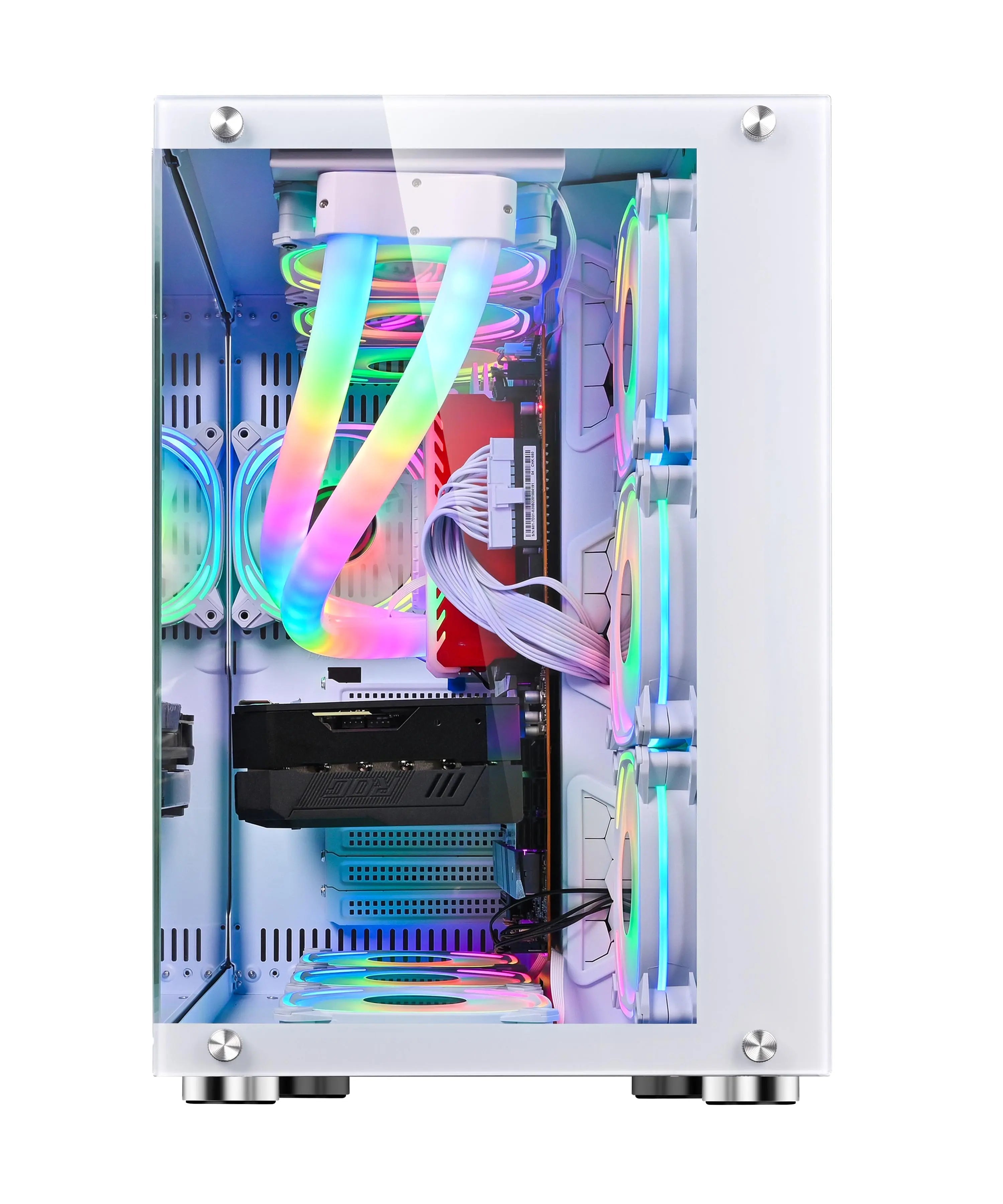 WJCOOLMAN Robin Gaming Computer case Support ATX. Tempered Glass