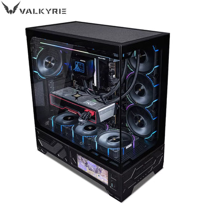 Uniway Gaming PC featuring AMD Ryzen 7 9850x3d, showcasing a sleek design and advanced cooling system.