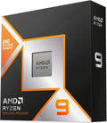 AMD Ryzen 9 9950X3D 16-core Zen 5 processor for AM5 socket, shown with sleek black packaging and detailed product label.