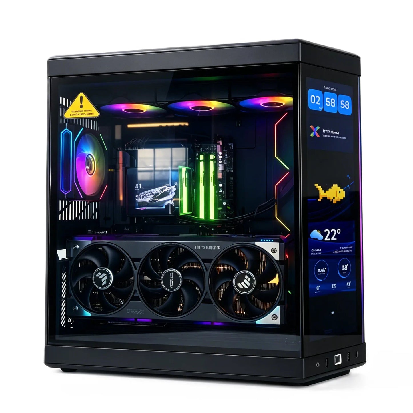 Uniway Gaming PC featuring AMD Ryzen 9 9950X3D processor and NVIDIA GeForce RTX 5090 graphics card, designed for high-performance gaming.