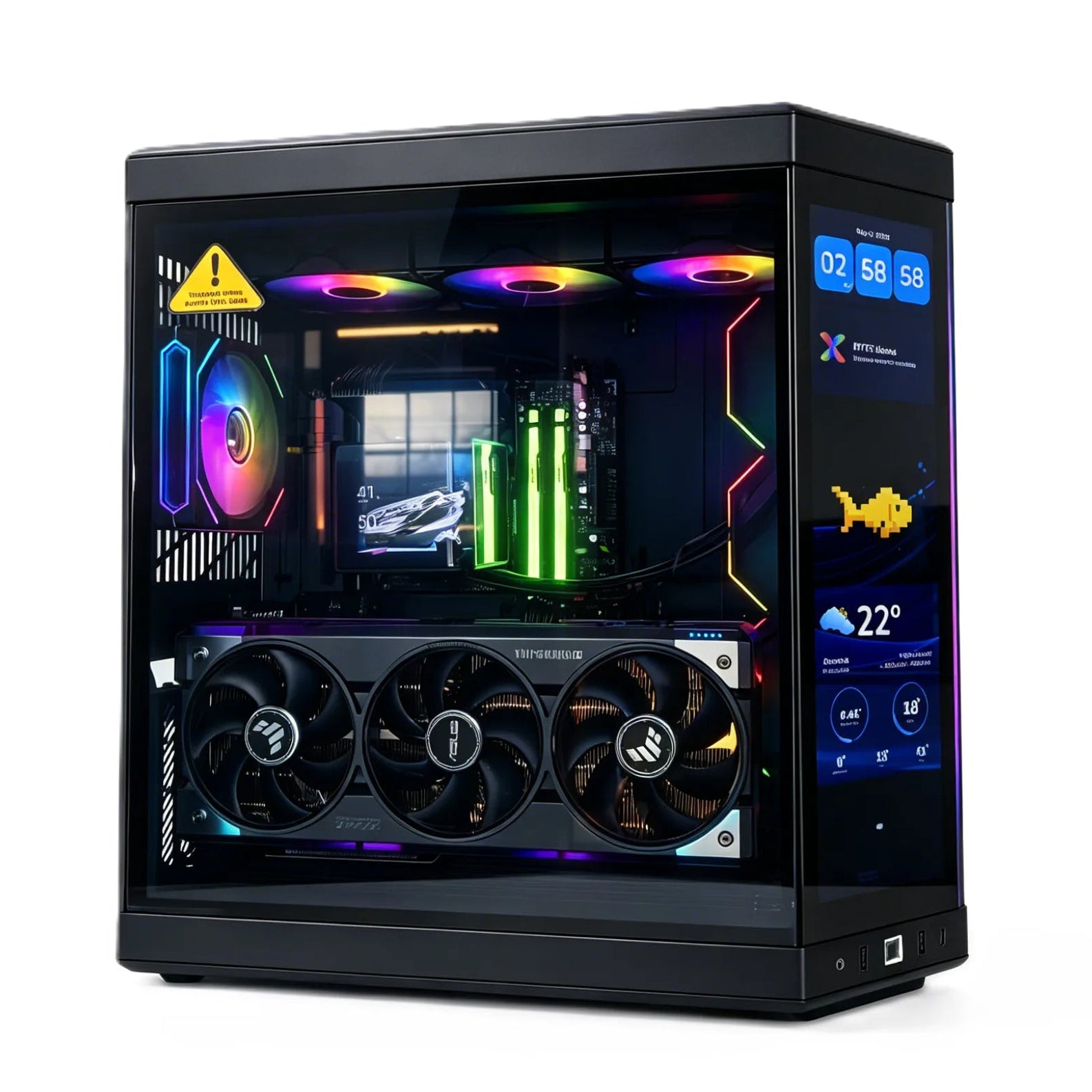 Uniway Gaming PC featuring AMD Ryzen 9 9950X3D processor and NVIDIA GeForce RTX 5090 graphics card, designed for high-performance gaming.
