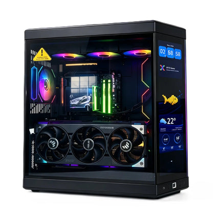 Uniway Gaming PC featuring AMD Ryzen 9 9950X3D processor and NVIDIA GeForce RTX 5090 graphics card, designed for high-performance gaming.