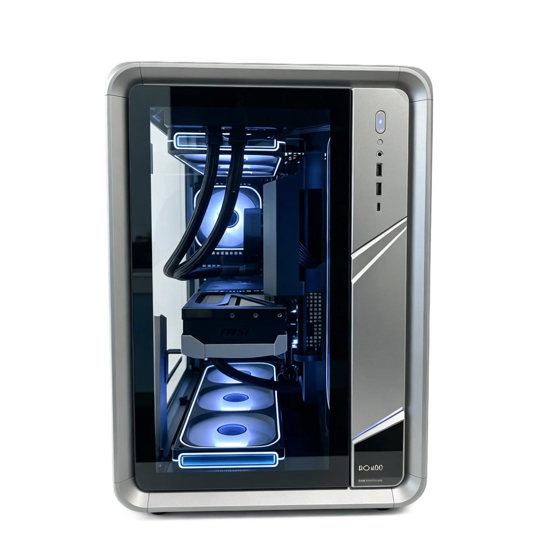 Uniway Gaming PC with AMD Ryzen 9 9950X3D processor and NVIDIA RTX 5090 graphics card, shown with black gaming computer case.