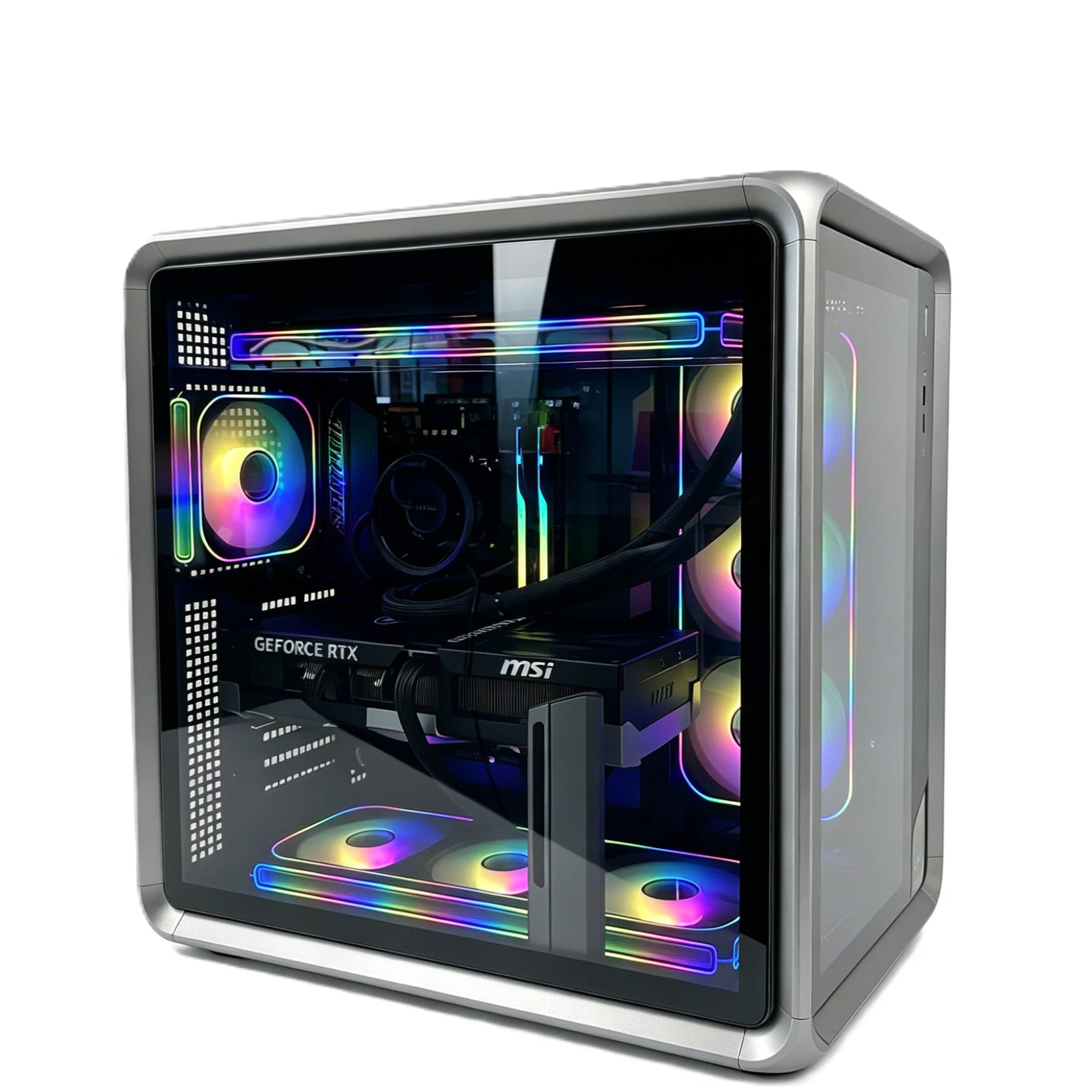 Uniway Gaming PC with AMD Ryzen 9 9950X3D processor, NVIDIA GeForce RTX 5090 graphics, and JONSBO case for gaming performance.