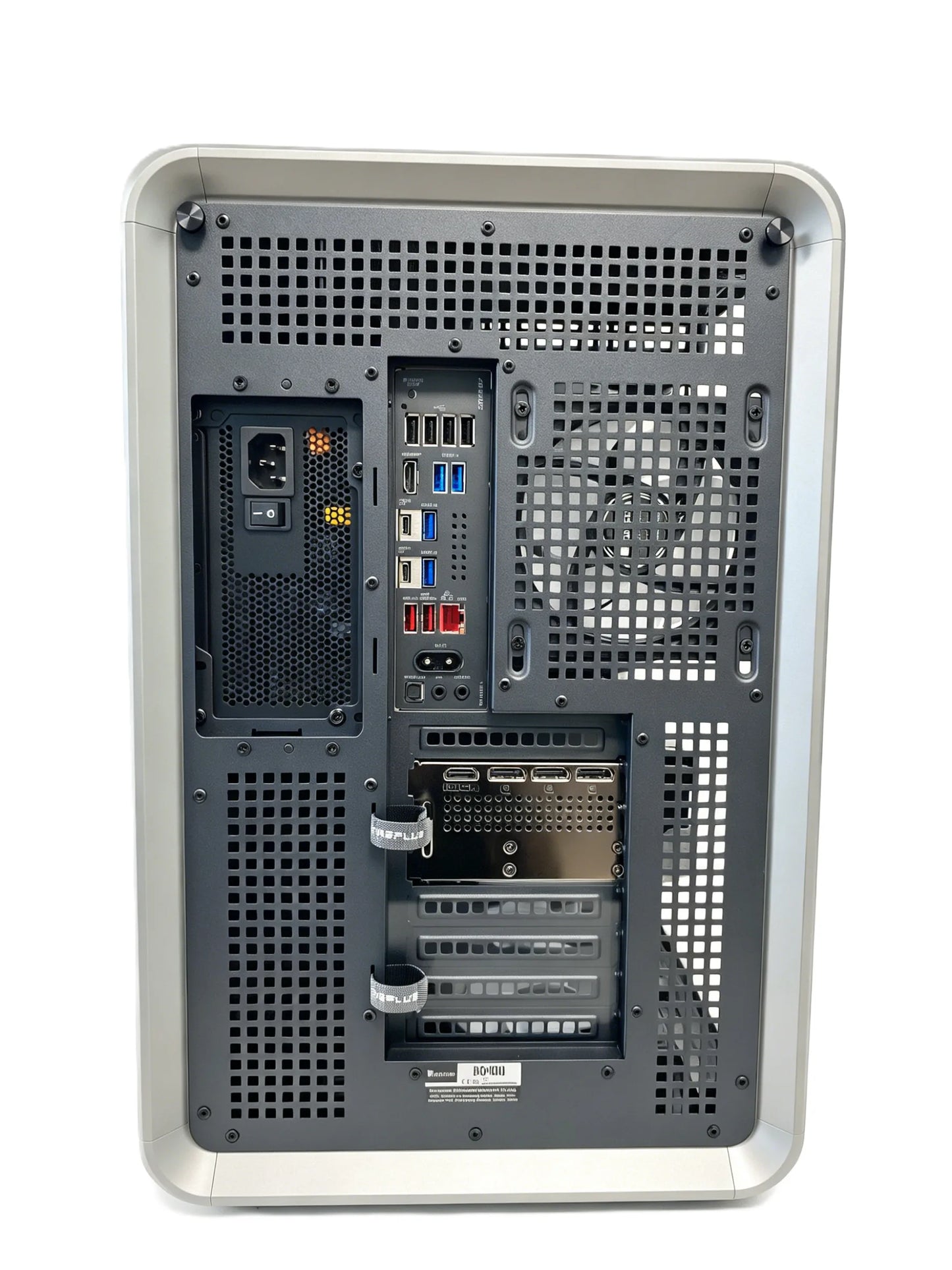 Uniway Gaming AMD Ryzen 9 9950X3D gaming PC featuring high-performance components and stylish JONSBO case, front view.