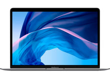 Apple MacBook Air 13.3-inch 2020 refurbished silver laptop with Intel Core i5 processor, open showing keyboard and display.
