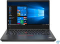 Lenovo ThinkPad E14 Gen 2 14-inch refurbished laptop with Intel Core i5-10210U processor, open on a desk showing keyboard and screen.