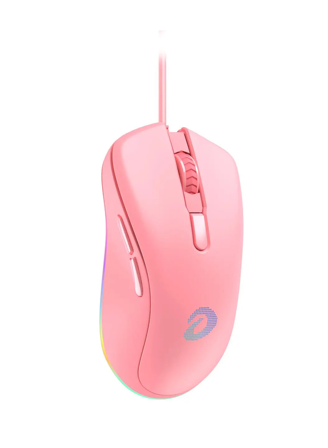 Dareu Pink Gaming Office Mouse 6 Programmable Buttons, Ergonomic RGB Mouse with 16.8 Million Chroma 7 Backlit for PC, Laptop, and Notebook - Uniway Computers