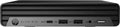Refurbished HP Mini Desktop Tiny PC with Intel Core i7-14700T processor, compact black computer on a desk.