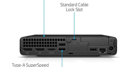 HP Elite Mini Desktop, Intel Core i7-12700T, 16GB RAM, 256GB SSD, Windows 11 Pro, Refurbished