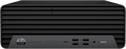 HP SFF Desktop with AMD Ryzen 7 Pro 4750G, 16GB RAM, 256GB SSD in a compact design, running Windows 11 Pro.