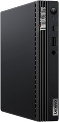 Refurbished Lenovo ThinkCentre Tiny PC with Intel Core i7-10700T processor, compact desktop computer on a white background.