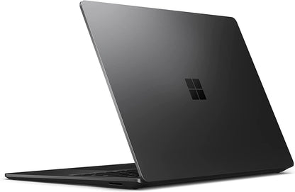 Microsoft Surface Laptop 4 in silver with Intel i7 processor, 16GB RAM, 256GB SSD, sleek design, running Windows 11 Pro.