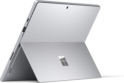 Microsoft Surface Pro 7+ laptop with 12.3-inch display, Intel Core i7, 16GB RAM, 256GB SSD in silver, running Windows 11 Pro