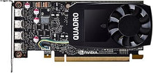 Refurbished NVIDIA Quadro P1000 4GB GDDR5 workstation graphics card with 4 mini DisplayPorts and NVIDIA branding.