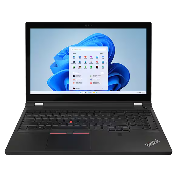 Lenovo ThinkPad P15 Gen 2 15.6-inch refurbished laptop with Intel Core i9-11950H processor, black keyboard, and display screen