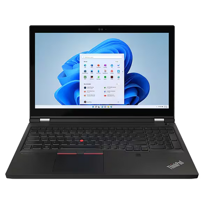 Lenovo ThinkPad P15 Gen 2 15.6-inch refurbished laptop with Intel Core i9-11950H processor, black keyboard, and display screen