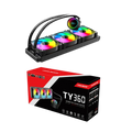 Coolmoon TY360 Liquid AIO 360mm ARGB CPU Cooler with sleek radiator and fans for high-performance liquid cooling system.