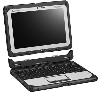 Refurbished Panasonic Toughbook CF-20 10.1-inch laptop with Intel Core i5-7Y57 processor, rugged design, and durable build.