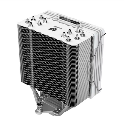 Coolmoon AOSOR AS600 CPU air cooler with ARGB lighting, 6 heat pipes, 120mm PWM fan, compatible with Intel LGA1700 and AMD AM5.