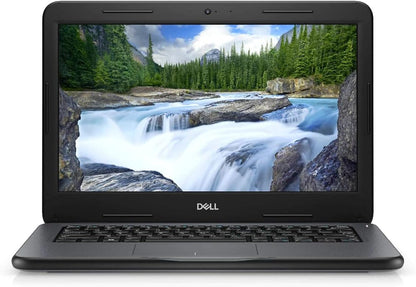 Dell Latitude 3300 13.3-inch refurbished laptop with Intel Core i5-8250U processor, black with keyboard and screen display.