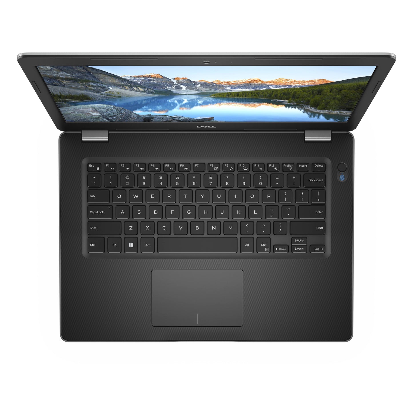 Dell Latitude 3480 14-inch refurbished laptop with Intel Core i5 processor, black keyboard, and screen turned on.