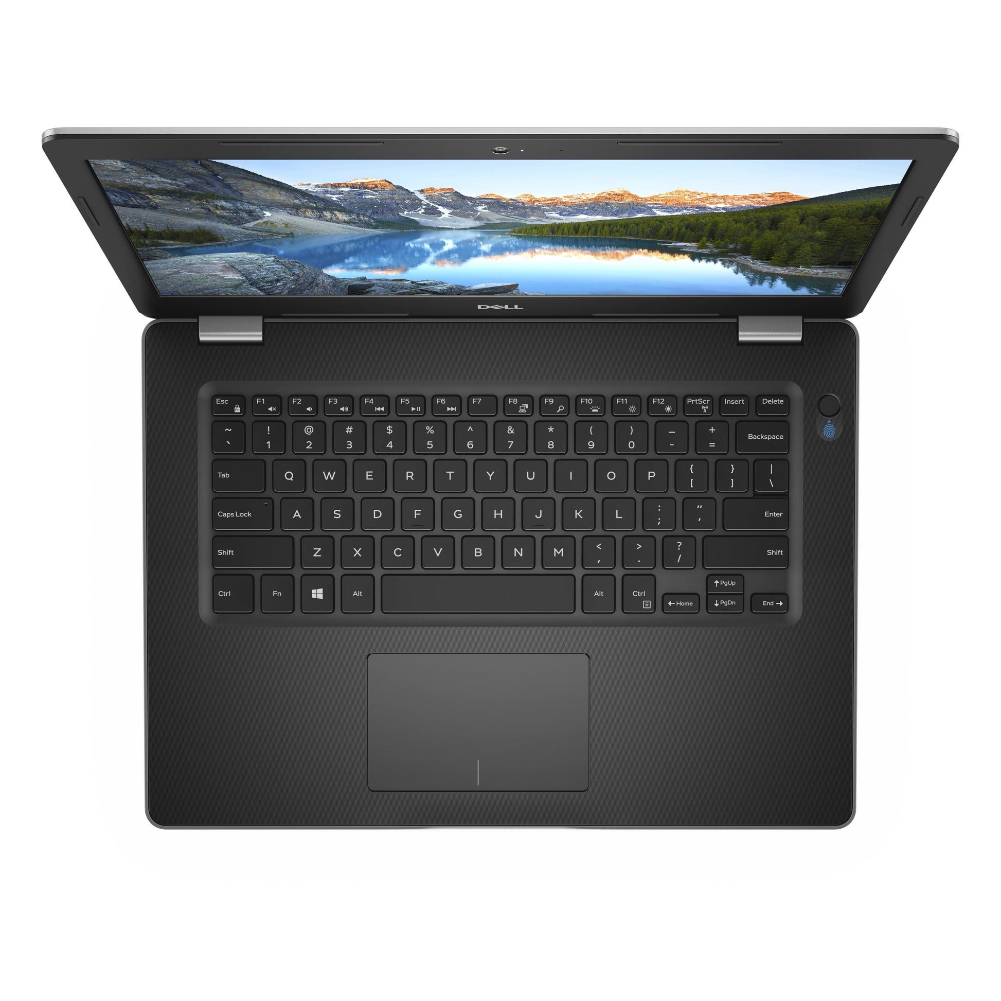 Dell Latitude 3480 14-inch refurbished laptop with Intel Core i5 processor, black keyboard, and screen turned on.