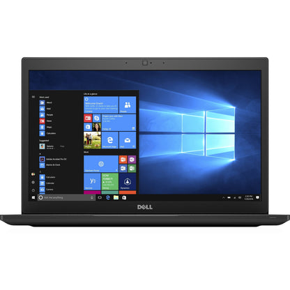 Dell Latitude 7480 14-inch refurbished laptop with Intel Core i7-7600U processor, showing the laptop's screen and keyboard.