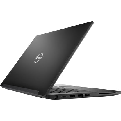 Dell Latitude 7480 14-inch refurbished laptop with Intel Core i7-7600U processor, black keyboard, and silver exterior.