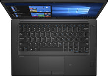Dell Latitude E7470 14-inch refurbished laptop with Intel Core i5-6300U processor, showing the keyboard and screen.