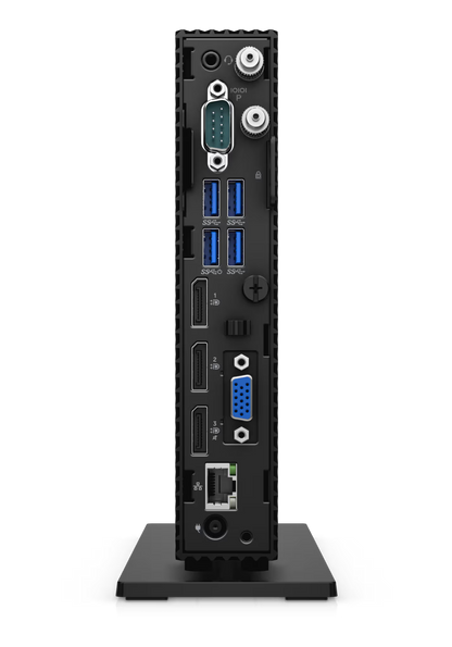 Dell Wyse Micro Refurbished Tiny PC with Intel Celeron J4105 processor, compact desktop computer for business use.