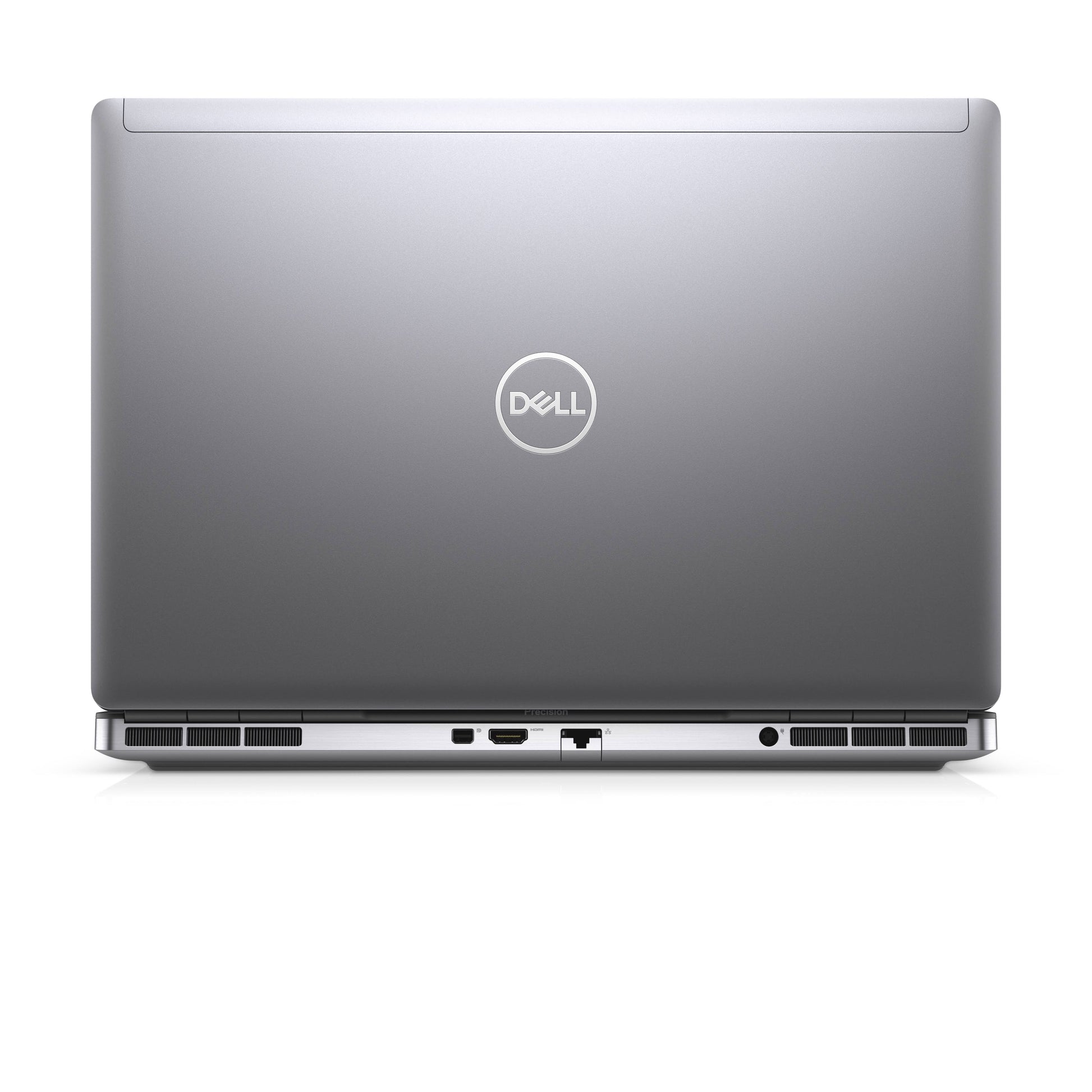 Dell Precision 7560 15.6-inch refurbished laptop with Intel Core i7-11600H processor, black keyboard, and sleek design.