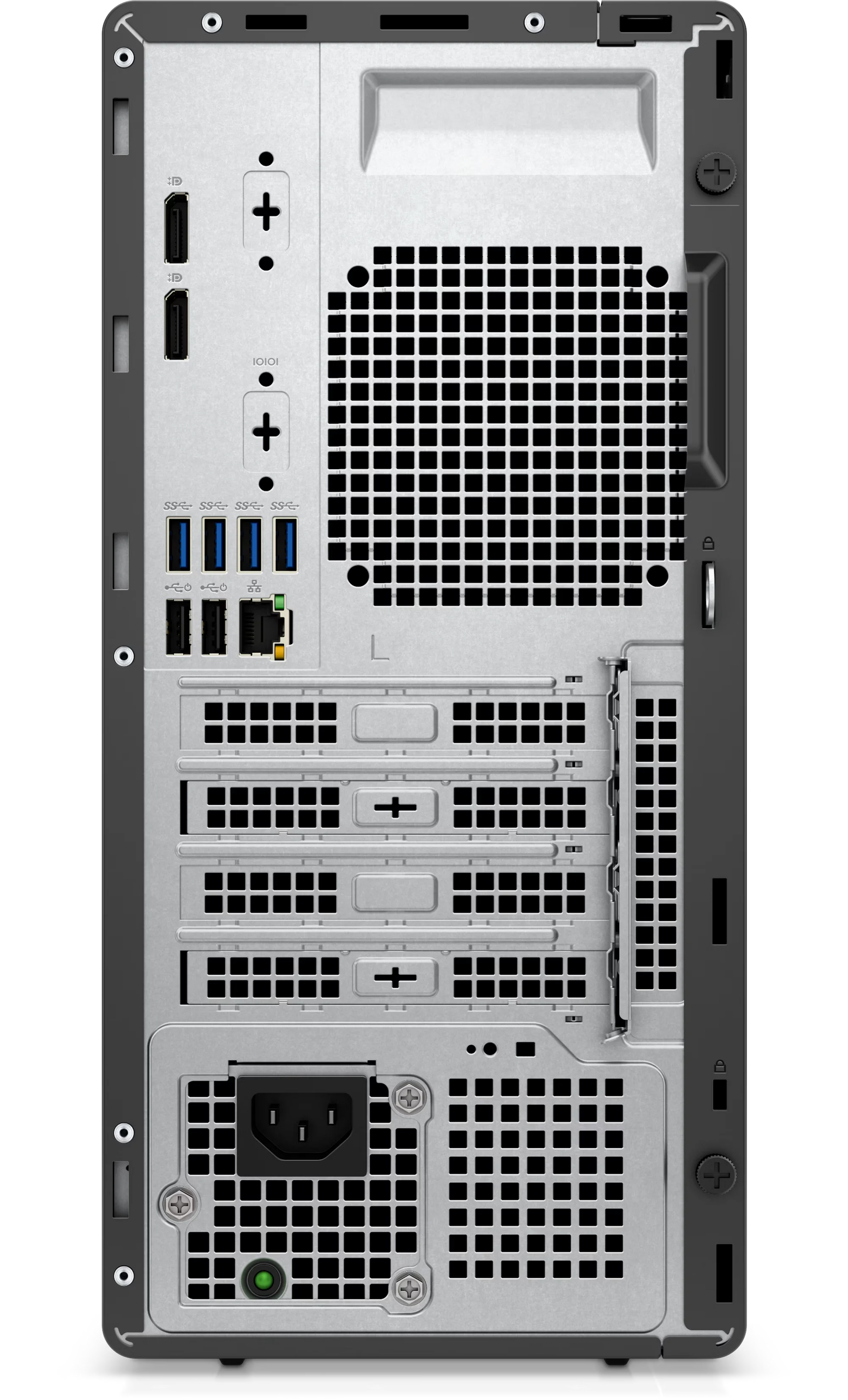 Dell OptiPlex Tower desktop computer with Intel Core i7-12700 processor, refurbished, black case with front USB ports and ventilation.