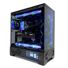 Uniway Gaming PC with AMD Ryzen 9 9950X3D processor, high-performance gaming computer with sleek black case and RGB lighting.
