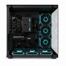 Uniway Gaming Crystal PC with AMD Ryzen 7 7700X processor, sleek gaming computer with air cooling system and modern design.