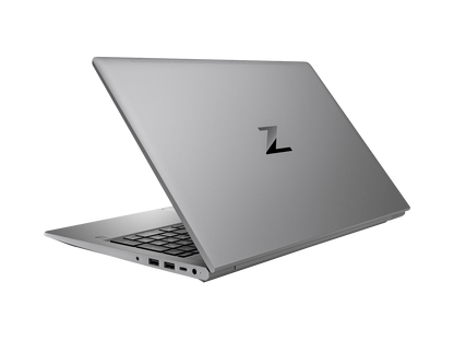 HP ZBook Power 15.6-inch G9 refurbished laptop with Intel Core i7-12700H, shown with open screen and keyboard.