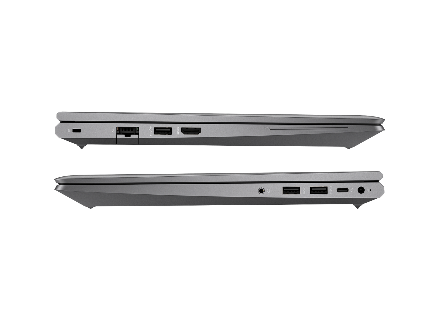 Refurbished HP ZBook Power 15.6-inch G9 laptop with Intel Core i7-12700H processor, sleek design, and full keyboard layout.