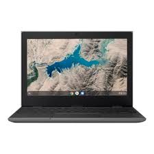 Lenovo Chromebook 100e 2nd Gen laptop with 11.6-inch display, AMD A4-9120C processor, refurbished condition.